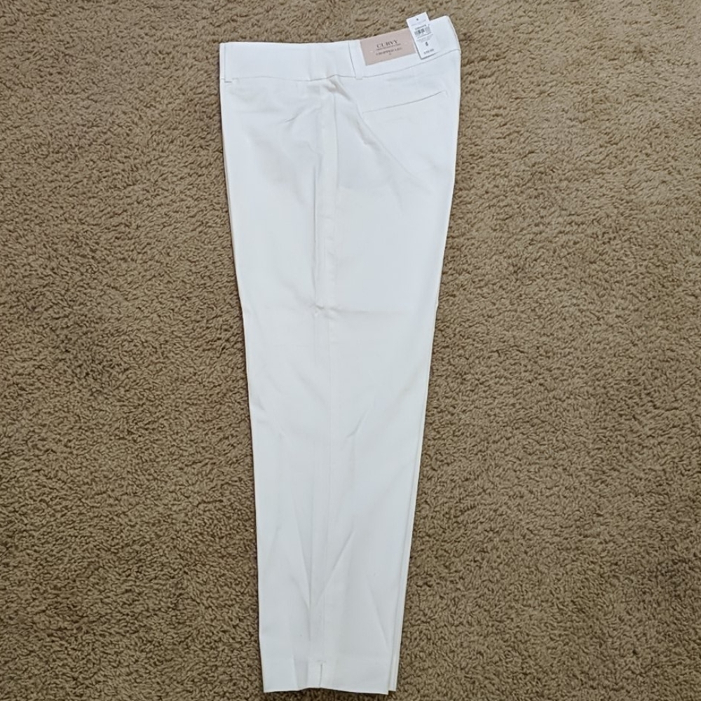 Ann Taylor Curvy White Cropped Pant